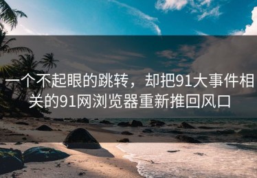 一个不起眼的跳转，却把91大事件相关的91网浏览器重新推回风口