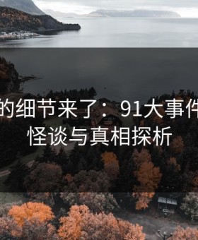 被忽略的细节来了：91大事件背后的怪谈与真相探析