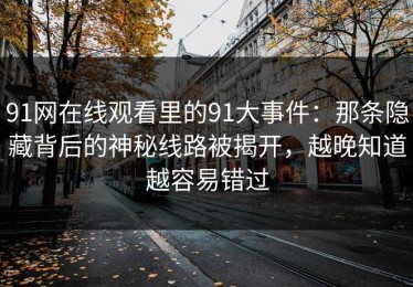 91网在线观看里的91大事件：那条隐藏背后的神秘线路被揭开，越晚知道越容易错过
