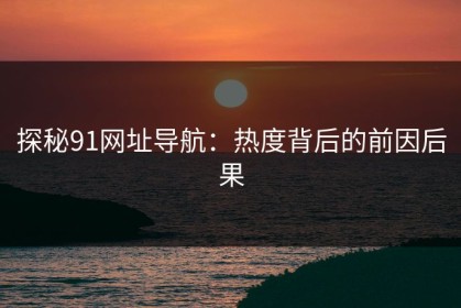 探秘91网址导航：热度背后的前因后果