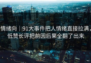 情绪向｜91大事件把人情绪直接拉满，低赞长评把前因后果全翻了出来