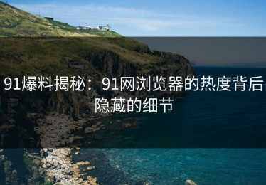 91爆料揭秘：91网浏览器的热度背后隐藏的细节