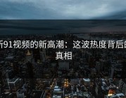 新91视频的新高潮：这波热度背后的真相