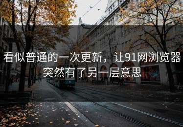 看似普通的一次更新，让91网浏览器突然有了另一层意思
