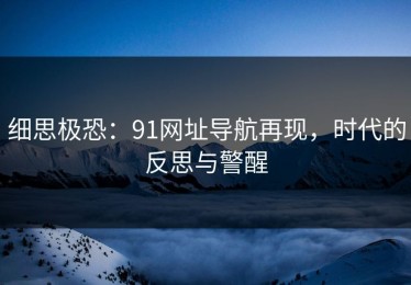 细思极恐：91网址导航再现，时代的反思与警醒