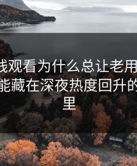 91网在线观看为什么总让老用户起疑？答案可能藏在深夜热度回升的时间点里